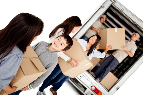 Boxes and household items stored securely in Richmond upon Thames self storage