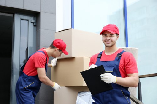 Flat removals team handling a move in Richmond upon Thames