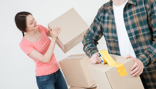 Furniture and personal items arranged in a Richmond upon Thames storage unit