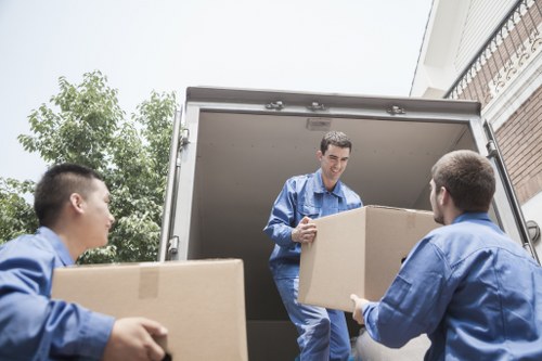 Vehicle and trolley safety in a self storage loading area