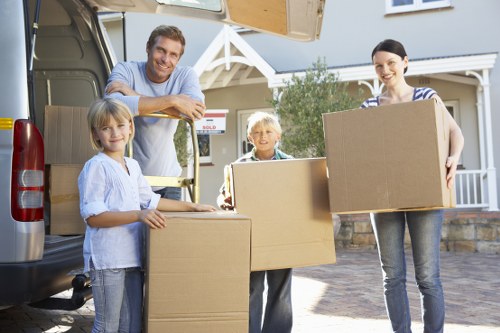 Packing boxes and furniture for self storage in a Richmond area facility