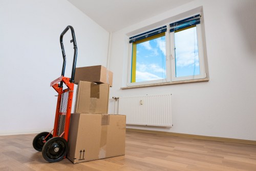 A van prepared for house or office transport in Richmond upon Thames
